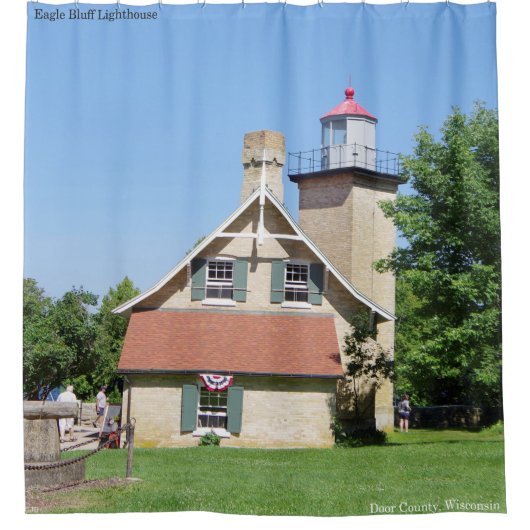 Eagle Bluff Lighthouse douchegordijn (Voorkant)