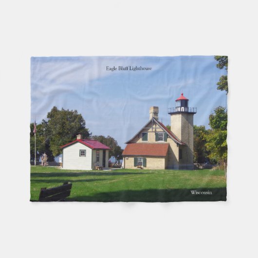 Eagle Bluff Lighthouse fleece deken (Voorkant (Horizontaal))