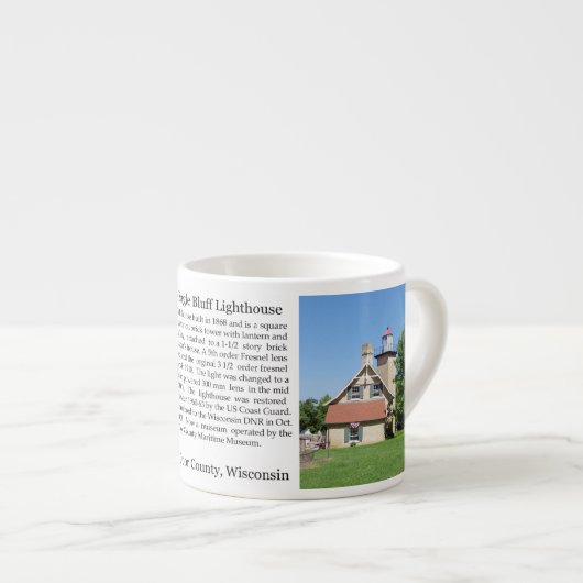 Eagle Bluff Lighthouse history espresso mok (Voorkant rechts)