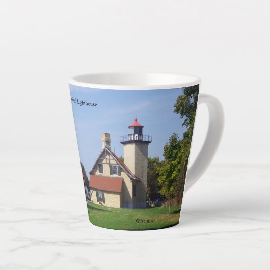 Eagle Bluff Lighthouse latte mug Latte Mok (Rechterhoek)