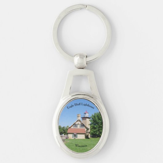 Eagle Bluff Lighthouse metal key chain Sleutelhanger (Voorkant)