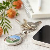 Eagle Bluff Lighthouse metal key chain Sleutelhanger (Zijkant)