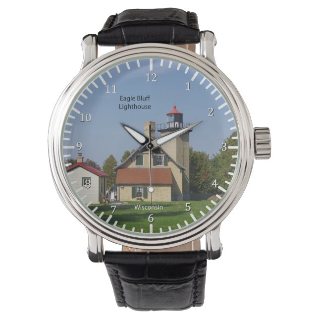 Eagle Bluff Lighthouse-wacht Horloge (Voorkant)