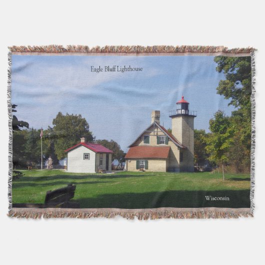 Eagle Bluff Lighthouse-werpdeken Deken (Voorkant)