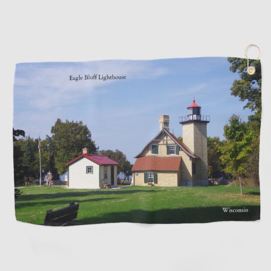 Eagle bluff vuurtoren golfhanddoek (Horizontaal)