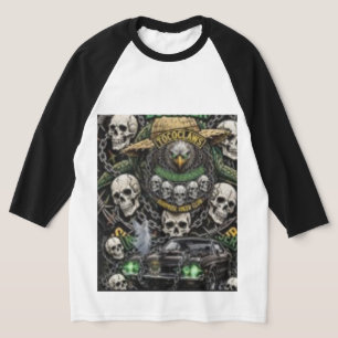Eagle Bouncer Strohoed Muscle Car Collage Ragla T-shirt