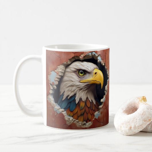 Eagle Breaking Out van Wall Cup, Mok (Met donut)