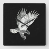 Eagle by Night  Vierkante Klok (Voorkant)