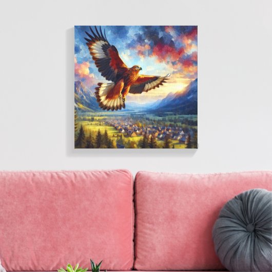 Eagle Canvas Afdruk (Insitu (Woonkamer))