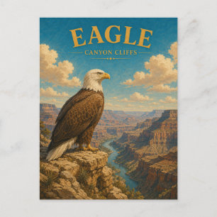 Eagle Canyon Cliffs Watercolor GeoSaga Briefkaart