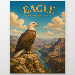 Eagle Canyon Cliffs Watercolor GeoSaga Briefkaart