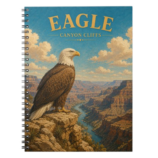 Eagle Canyon Cliffs Watercolor GeoSaga Notitieboek (Voorkant)