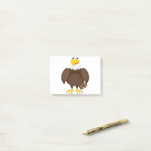Eagle cartoon post-it® notes (Op bureau)