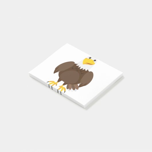 Eagle cartoon post-it® notes (Schuin)
