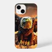 Eagle Chase iPhone 14/13 Hoesje: Fierce Protection iPhone Hoesje (Achterkant)