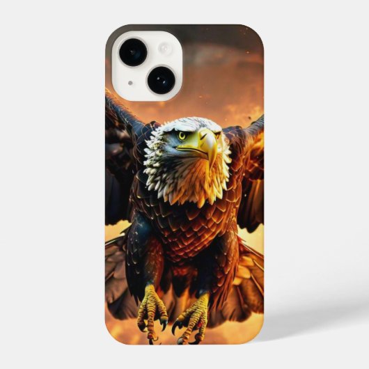 Eagle Chase iPhone 14/13 Hoesje: Fierce Protection iPhone Hoesje (Achterkant)