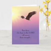 Eagle Christelijk Aanmoediging Sterke Hoop Kaart (Gele Bloem)