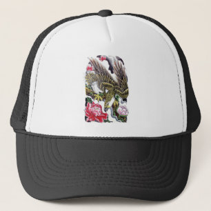 Eagle & Chrysanthemum-Tattoo Trucker Pet