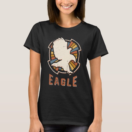 Eagle  Classic Retro Animal Love T-shirt (Voorkant)