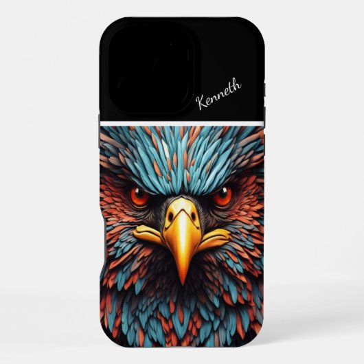Eagle Close-up Eagle's Fiery Gaze iPhone Hoesje (Achterkant)