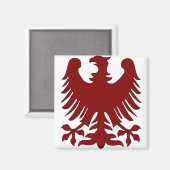 Eagle Coat Arms Phoenix Maroon Nobility Heraldic Magneet (Voorkant / Achterkant)