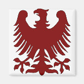 Eagle Coat Arms Phoenix Maroon Nobility Heraldic Magneet (Voorkant)