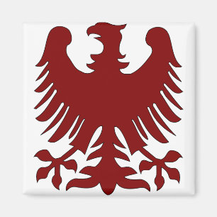 Eagle Coat Arms Phoenix Maroon Nobility Heraldic Magneet
