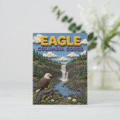 Eagle Columbia Gorge Modern KlayKoo Briefkaart (Staand voorkant)