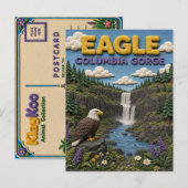 Eagle Columbia Gorge Modern KlayKoo Briefkaart (Voorkant / Achterkant)
