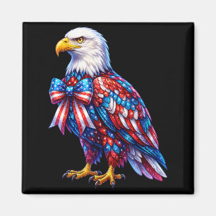 Eagle Coquette Patriottische USA Amerikaanse Vlag Magneet