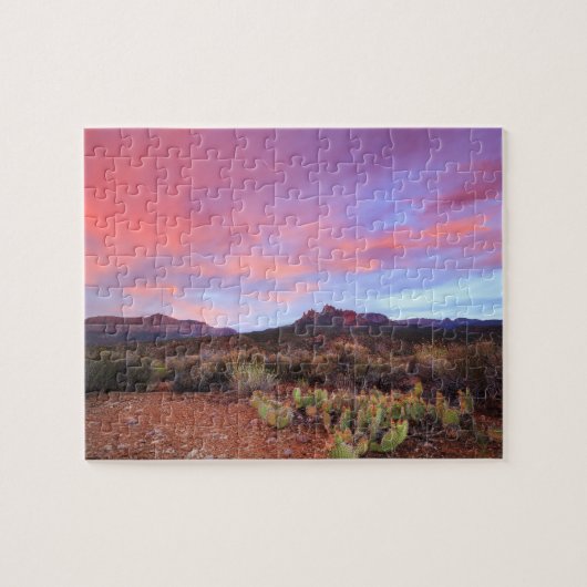 Eagle Crags Zion Cactus Sunset Legpuzzel (Horizontaal)