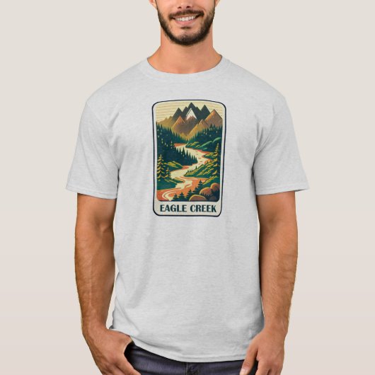 Eagle Creek Oregon Colors T-shirt (Voorkant)