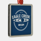 Eagle Creek Oregon Kayaking Metalen Ornament (Rechts)