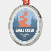 Eagle Creek Wild en Schilderachtig rivier Metalen Ornament (Links)