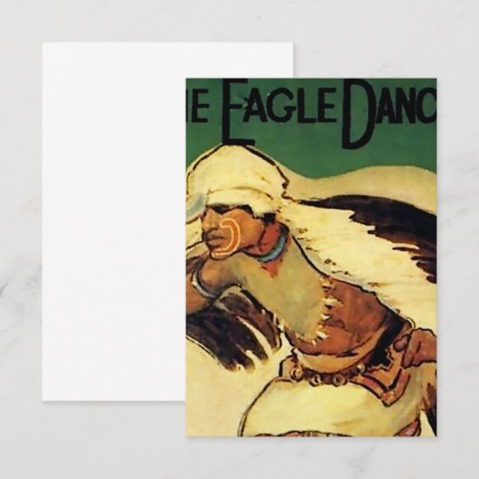 “Eagle Dancer” Western Art by Gerald Cassidy Bedankkaart (Voorkant / Achterkant)
