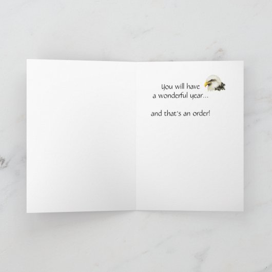 Eagle - de Zoon van de Verjaardag, Grappige Kaart (Binnen)