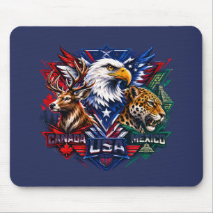 Eagle Deer Jaguar Natuur Kunst WK 2026 Muismat