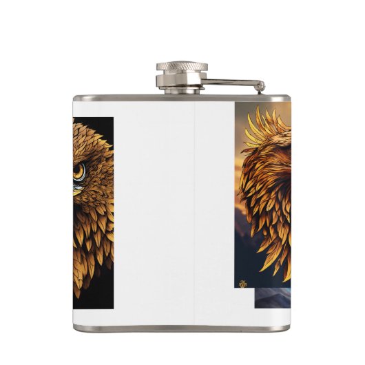 💕 💕 Eagle Design logo ^ eenmaal Heupfles (Achterkant)