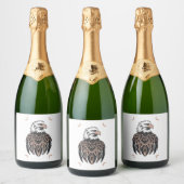 Eagle Design Vector 3 kleuren Sparkling Wijnetiket (Flessen)
