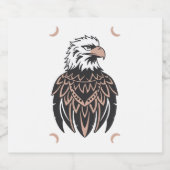Eagle Design Vector 3 kleuren Sparkling Wijnetiket (Enkel label)