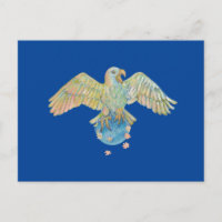 Eagle die de aarde diep blauw draagt