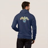 Eagle die de aarde diep blauw draagt hoodie (Achterkant volledig)