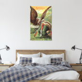 Eagle die Turkije aanvalt Canvas Afdruk (Insitu (Slaapkamer))