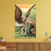 Eagle die Turkije aanvalt Canvas Afdruk (Insitu (Woonkamer))