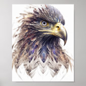 Eagle Dierenportret Natuur Wildlife Painting Poster (Voorkant)