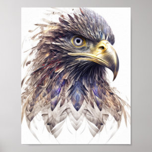 Eagle Dierenportret Natuur Wildlife Painting Poster