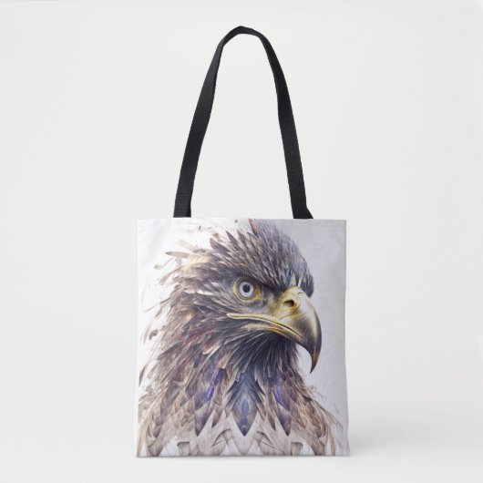 Eagle Dierenportret Natuur Wildlife Painting Tote Bag (Voorkant)
