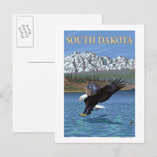 Eagle DivingSouth Dakota Briefkaart (Voorkant / Achterkant)