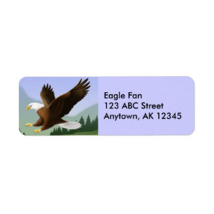 Eagle Eagle Flying Bald Etiket