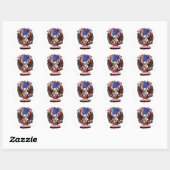 Eagle een grillen ronde sticker (Vel)